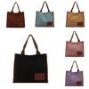 Street Style Canvas Tote Bag With Double Straps Large Capacity For School And Outings