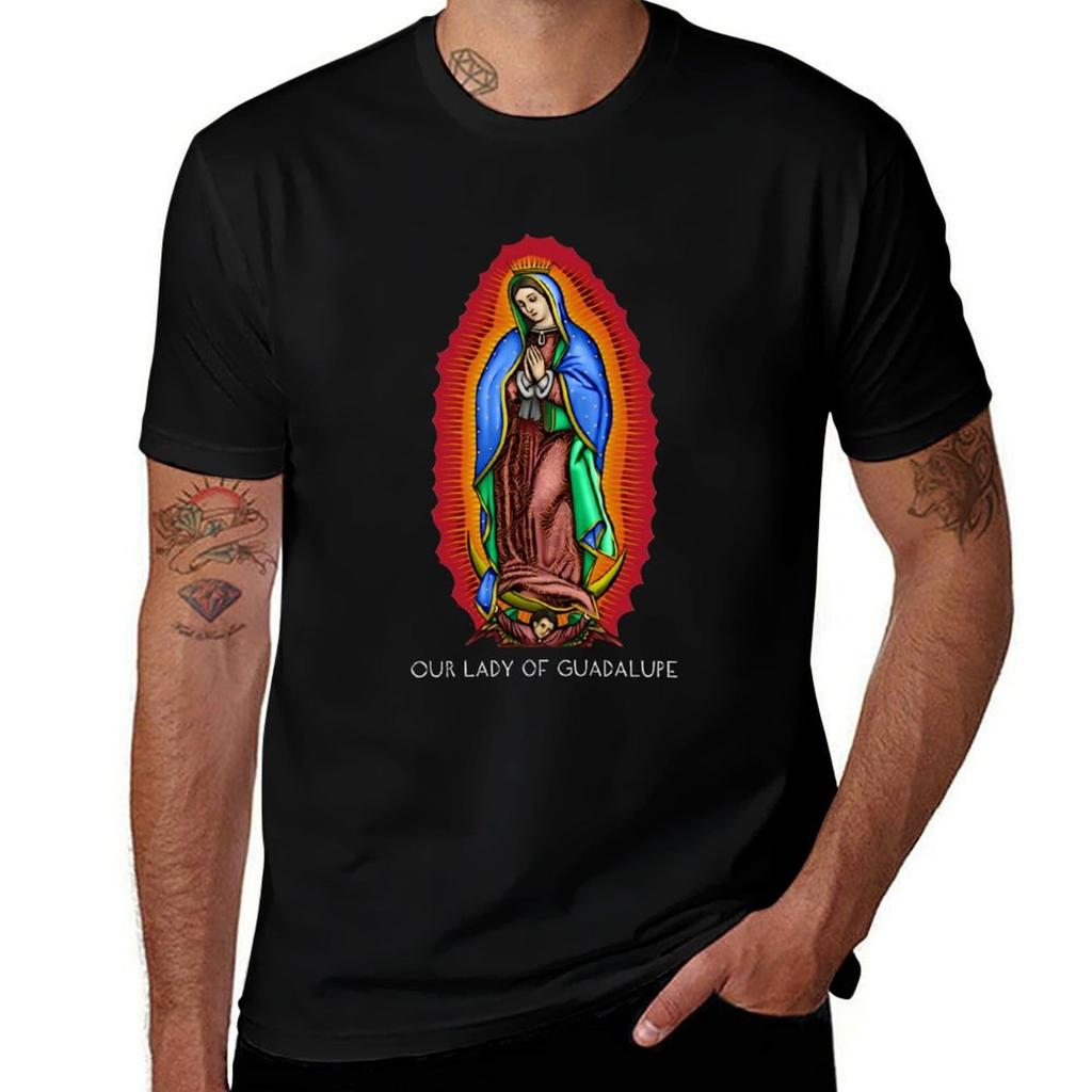 Our Lady of Guadalupe for dark background TShirt Light Athletic Short Sleeve Tee Shirt