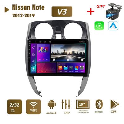 2din Carplay dla Nissan Note 2012-2019 Autoradio Radio samochodowe multimedialny odtwarzacz wideo nawigacja Android jednostka główna 2 + 32GB