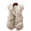 Autumn and winter new fur vest women's short splicing imitation fox fur jacket slim-fitting fur vest