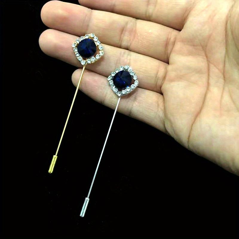 1pc Retro Personality Men's Brooch Suit Jacket Accessories Corsage Pin Insert Brooch Jewelry One-line Brooch