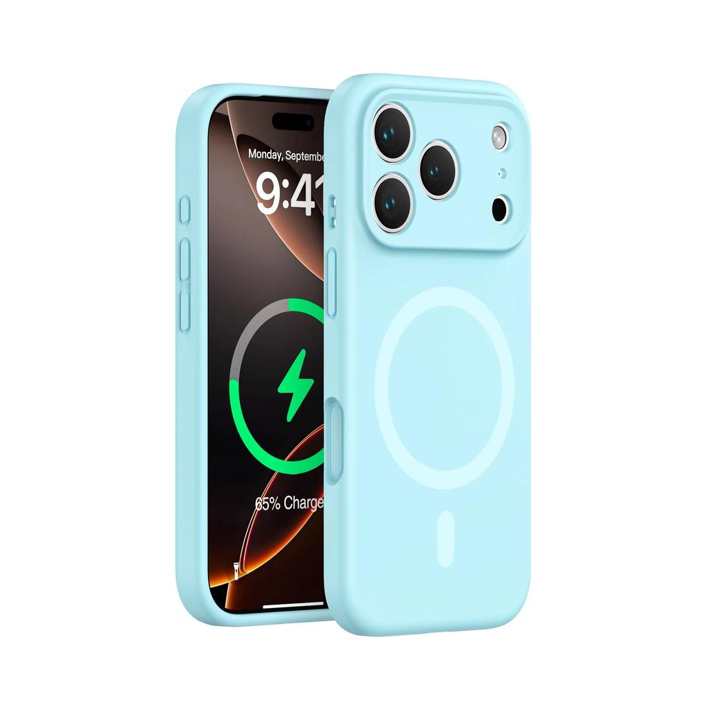 For iPhone 17 Pro Max Wireless Charging for Magsafe Case for iPhone 16 15 14 12 13 Pro Max Plus 17 Air Liquid Silicon Soft Cover