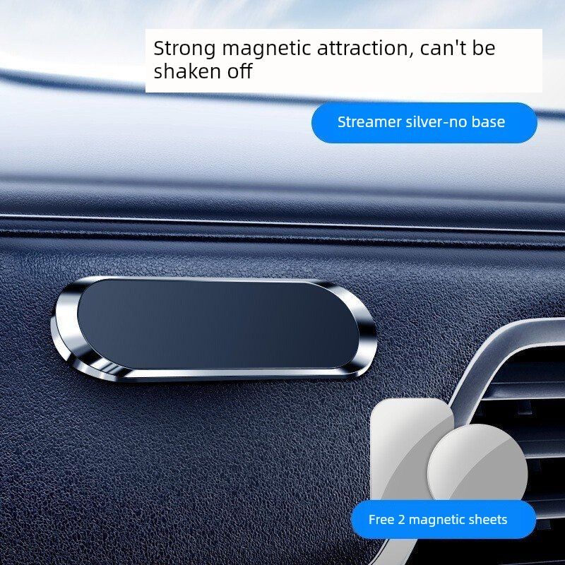 Magnetic Car Mount Holder, 360-Degree Adsorption, Popular Model, Multifunctional F6 Car Mount-Silver