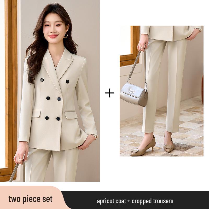 Women's Professional Suit Set: High-End Black Formal Wear for Interviews and Office