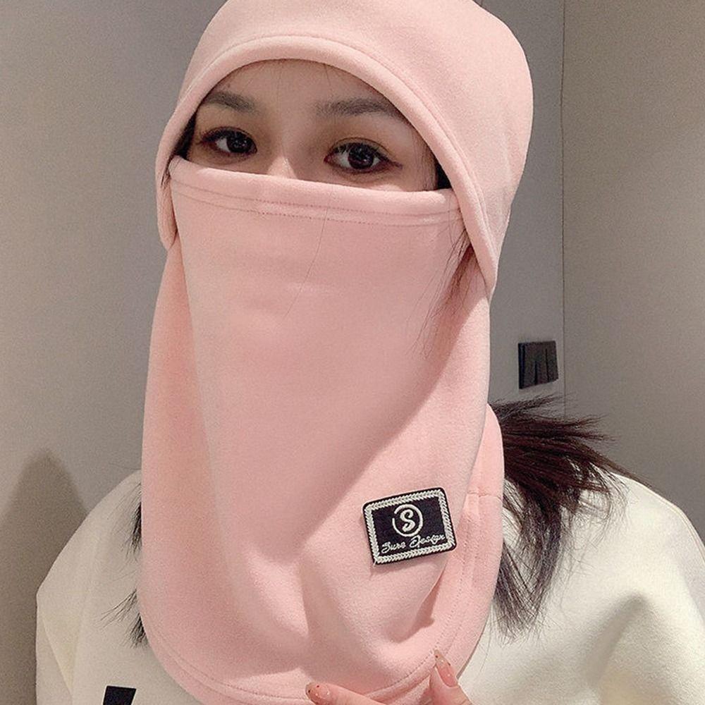 Windproof Fleece Balaclava Hat Velvet Helmet Hat Winter Mask Cap  Outdoor Cycling Skiing