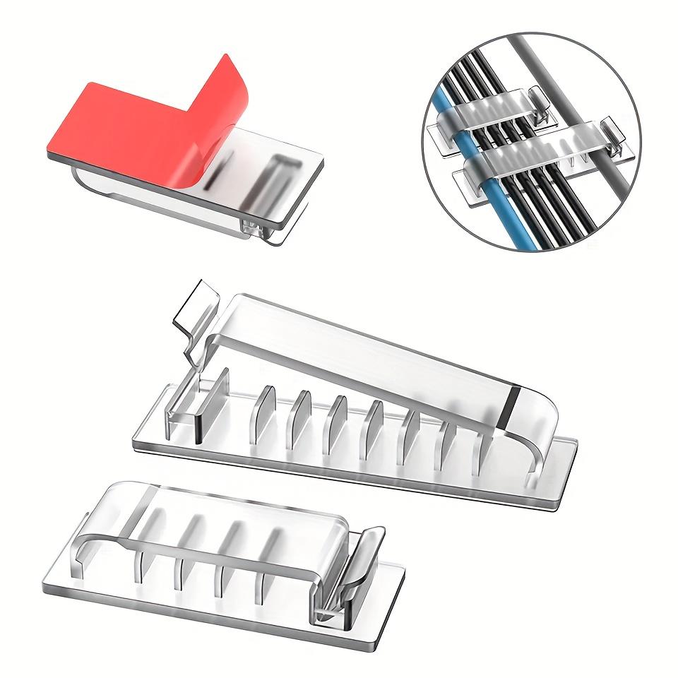 Self-Adhesive Cable Management Clips, Cable Organizers for Under-Desk TV, PC, and Ethernet Cables in Home Offices