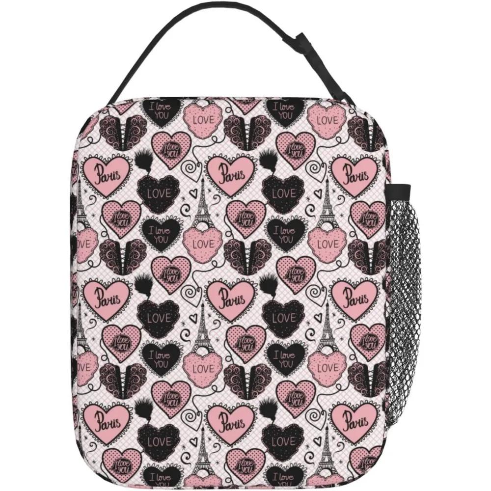 Tower I Love You Insulated Lunch Bag Funny Reusable Portable Meal Tote Box for Women and Men for Office Travel