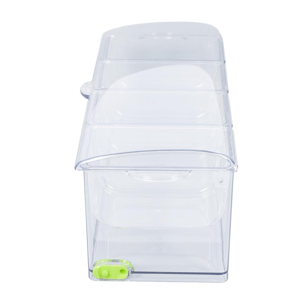 Ice Chilled Condiment Server Plastic Storage Cold Food Container Clear Sauce Caddy Serving Tray Container with Lid 4