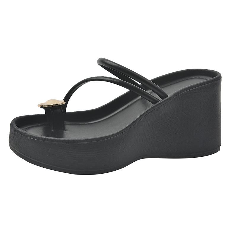 

Set of toe cool slippers for women s summer wear 2025 new square head foot clip one-word slippers casual platform sandals for women 2025 40 чёрный
