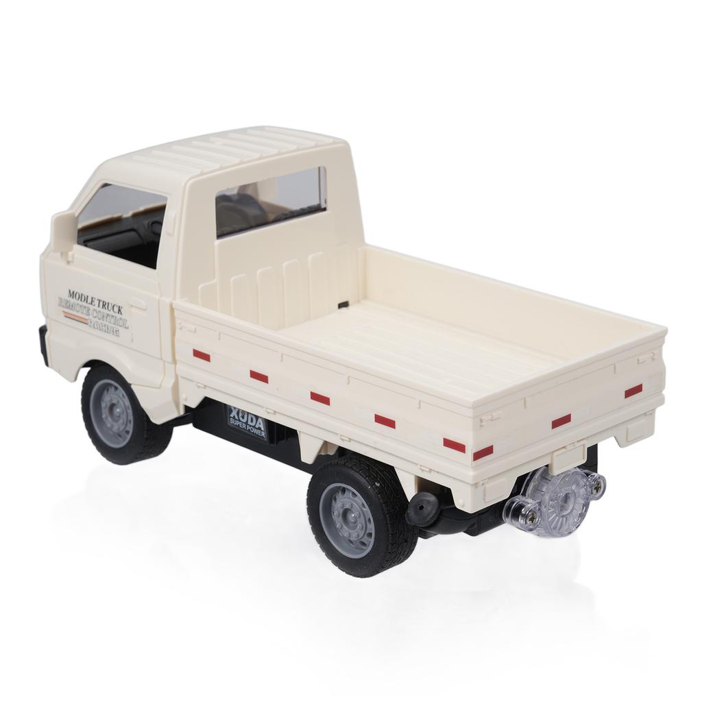 Remote Control Car, Rechargeable Simulation Truck with Spray and Lights, Toy Vehicle for Boys Girls White 1 Battery