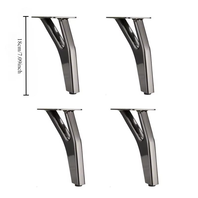 4 Stück 15cm Y-Form Metallmöbelfüße Moderne Ersatzfüße Schwerlast Konische Tischsofa Beine Couch Dekorativer Fuß