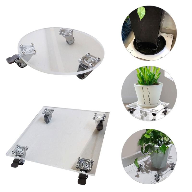 Supporto Robusto per Piante con Ruote Supporto per Piante a Ruote Quadrato Supporto per Piante in Metallo Adatto per Interni Esterni