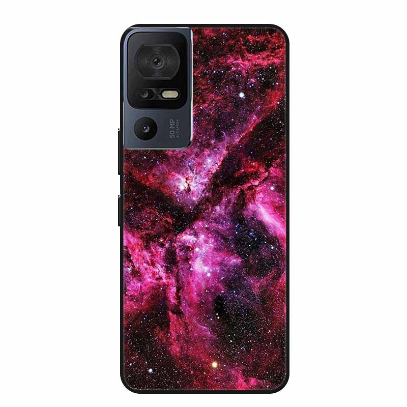 Für TCL 40 SE Handyhülle 40SE Hülle Schwarzes Silikon Weiche Rückseite Hülle Für TCL 40 SE Hülle Funda Für TCL40SE Capa 6.75" Schale