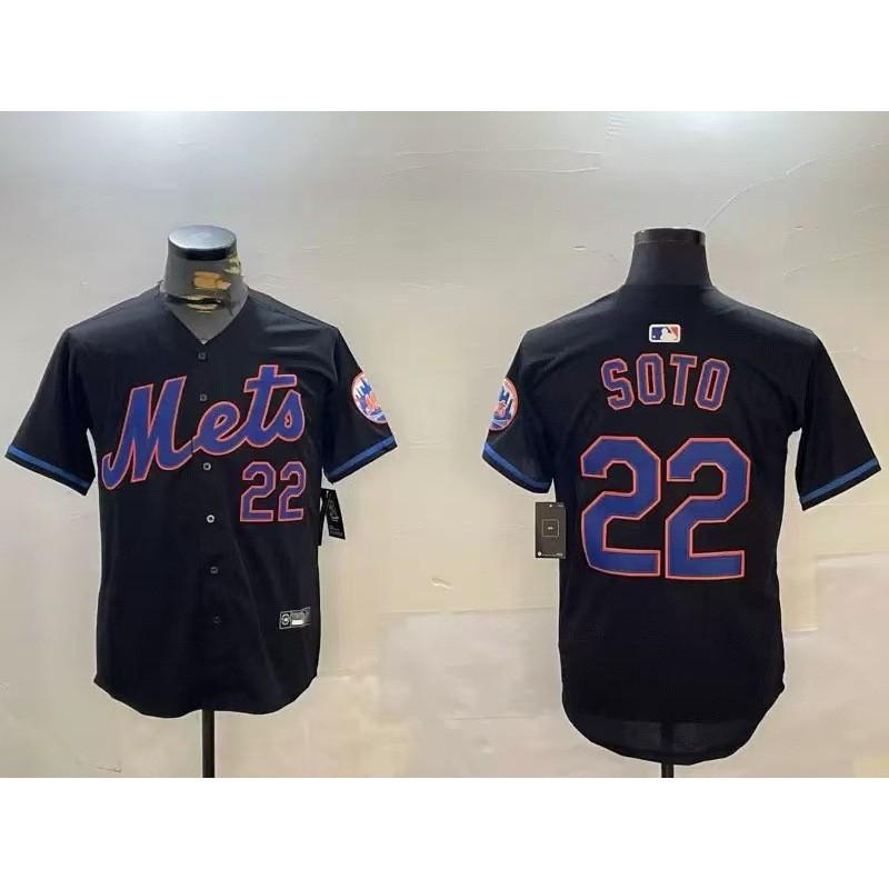 2026 New York Mets Embroidered Baseball Jersey Short Sleeve Cotton Sport Tee Men Fans