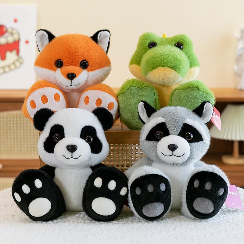 Creative Big Feet Animal Plush Toy Panda Doll Koala Fox Raccoon Doll Children'S Gift Grab Doll