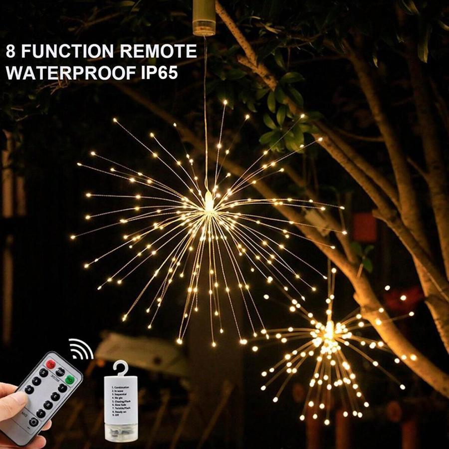 LED hanging tree remote control fireworks light courtyard tree light hanging atmosphere decoration light