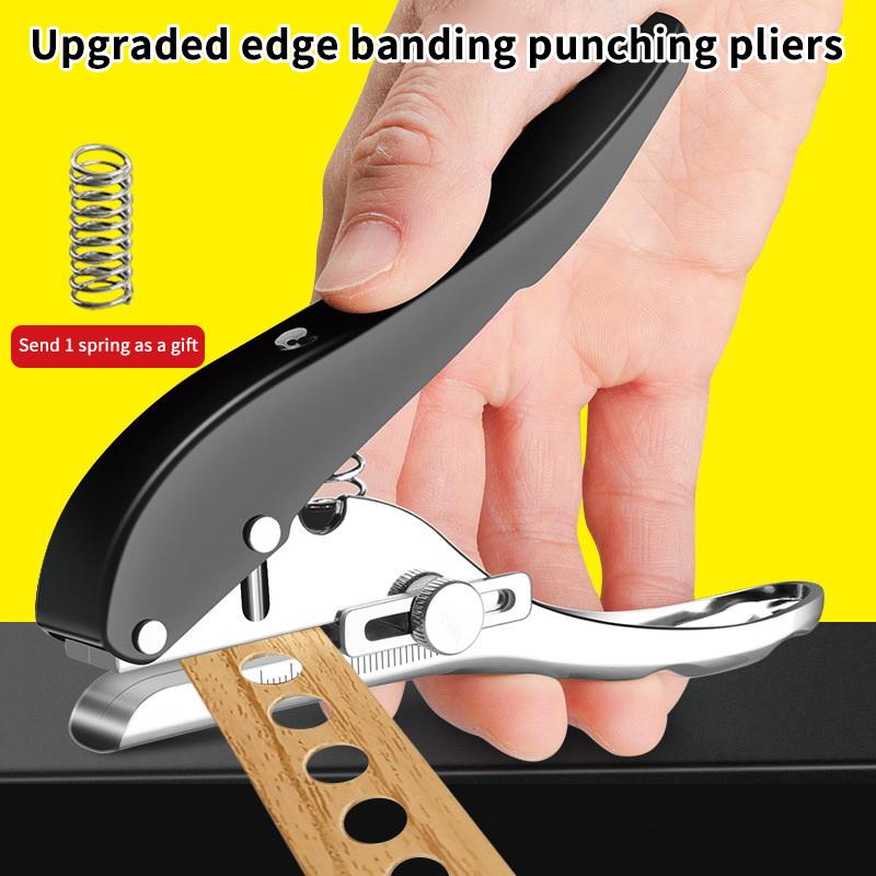 Manuelle Stanz-Kantenanleimzange 8/10 mm Loch Stanzwerkzeug für Kunststoffplatten Papier PVC ABS Öffner Nagelloch Abdeckzange