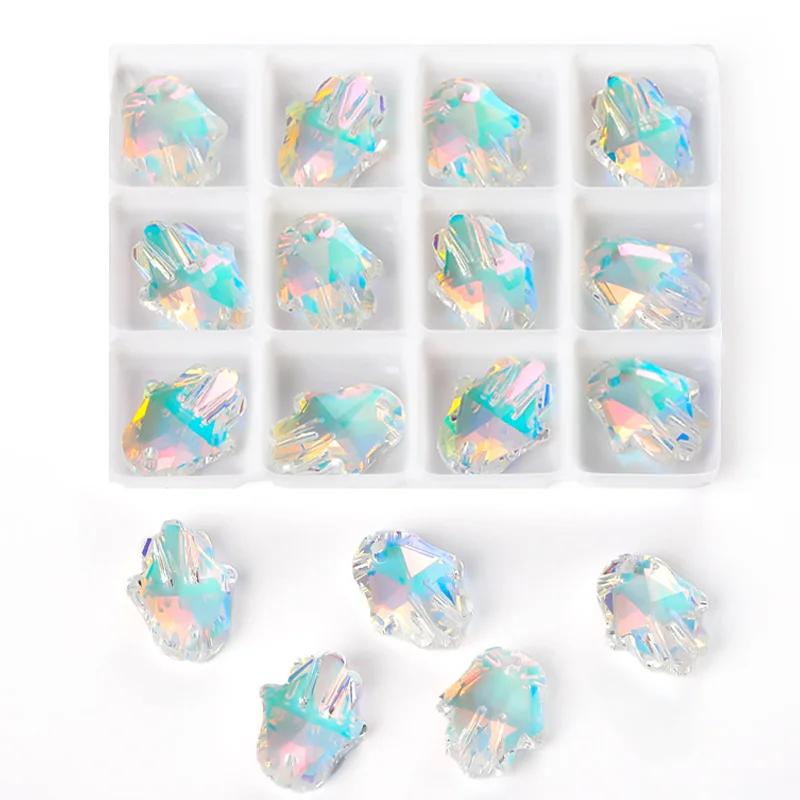 AB Color Crystal Pendants Shiny Charms Loose Beads for Necklace Bracelet Earring DIY Crafting Jewelry Accessory Making Supplies