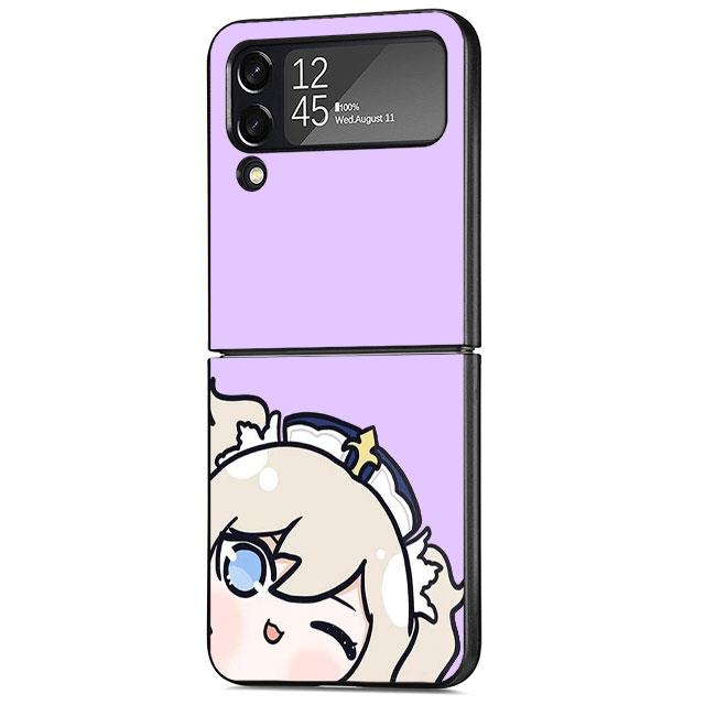 Hard PC Case for Samsung Galaxy Z Flip 4 Z Flip 3 5G ZFlip ZFlip3 zflip ZFlip4 Flip4 Hard PC Cases Cute Genshin Impact Coque