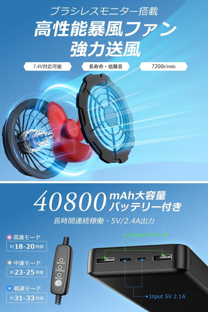 Sakura no Moe Zestaw Wentylatorów do Pracy z Długim Rękawem Super Mocny Wentylator Klimatyzacja Robocza 3D Cyrkulacja UV Beżowy Klimatyzowany [2025 & 40800mAh]