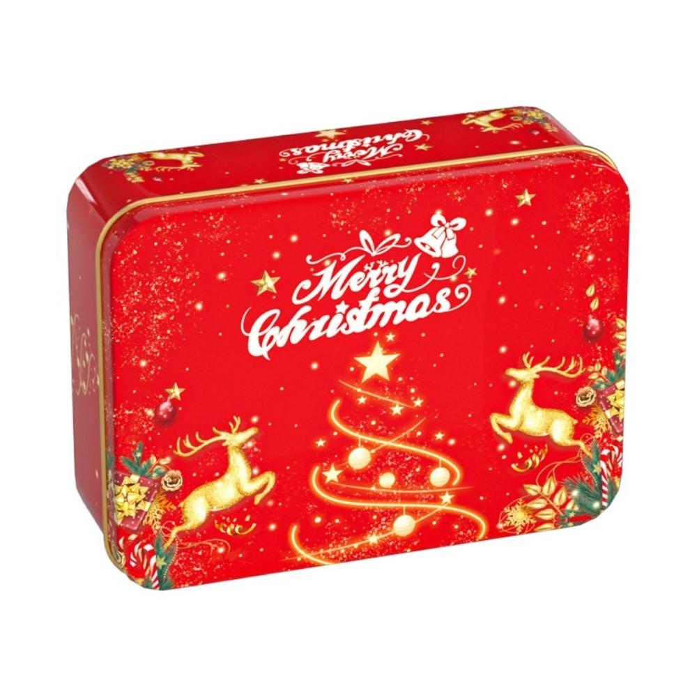 Metal Christmas Box Square Gift Packing New Candy Jar  Home