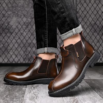 Luxury Brand Mens Leather Boots Italian Outdoor Business Designer Work Dress Ankle Boots for Men Handmade Formal Casual Shoes