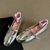 Vintage Mary Jane Single Shoes Women's Shallow Mouth New Spring and Autumn Flat Bottom Low Heel Soft Sole