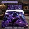 Personalized 3Pcs Bedding SetSolo Leveling Custom Text Duvet Cover Pillowcase Set Bedroom Gift