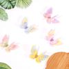 50Pcs 3D Organza Fabric Butterfly Appliques Simulation Mesh Butterfly Patch Bridal Hair Accessories