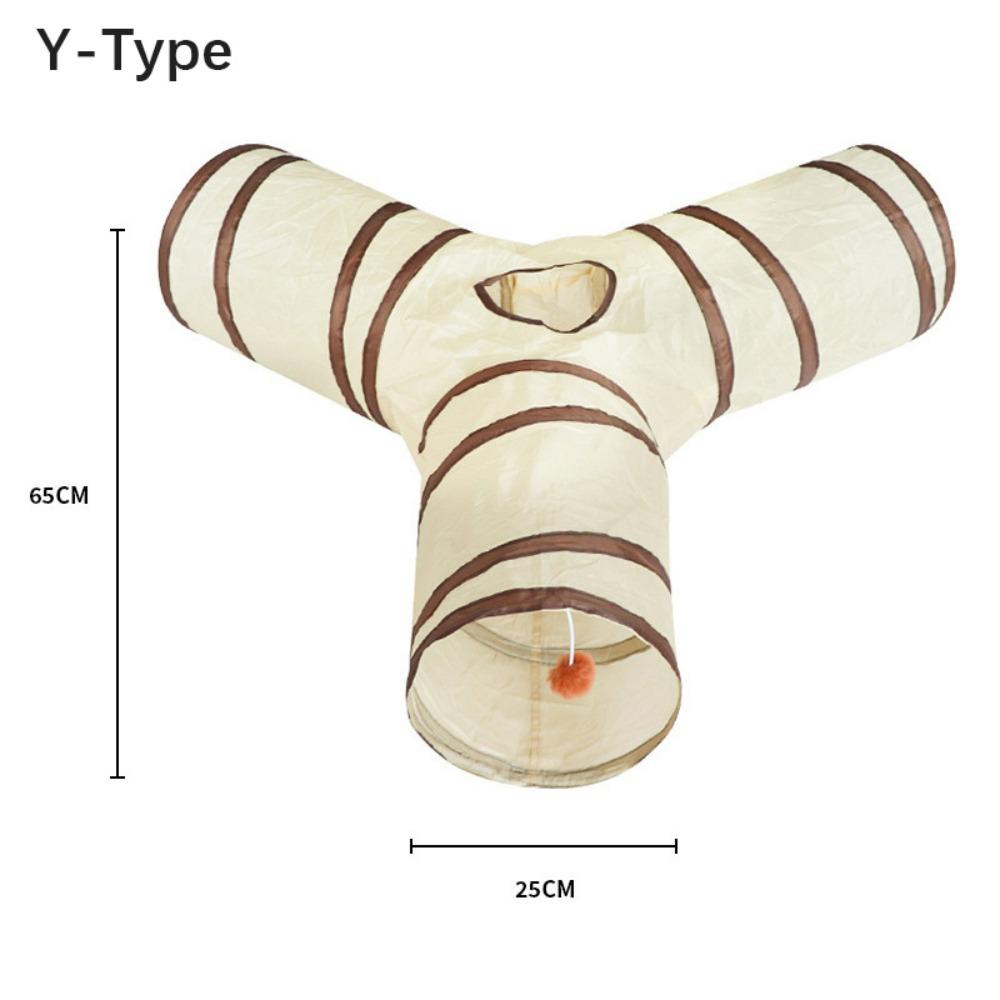 

Складной туннель для кошек Труба Полиэстер+Стальная проволока Туннель-лабиринт для кошек Портативная игрушка для развлечений питомцев Морская свинка Y-Type