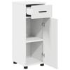 Bathroom Furniture Set with Door 3 Pcs White Wood Based Material & Metal