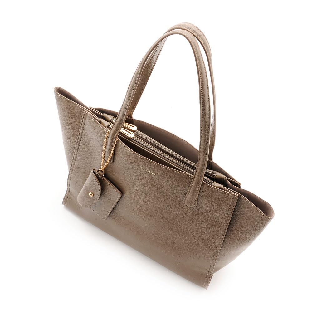 FIRANO Arrangement Part Tote Bag (with Pass Case) Women's FIRANO 403070 Greige