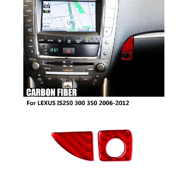 Pentru LEXUS IS250 300 350 2006-2012 Accesorii auto Interior Fibră de carbon Start Cercle TRC Comutator Wait Red Stickers