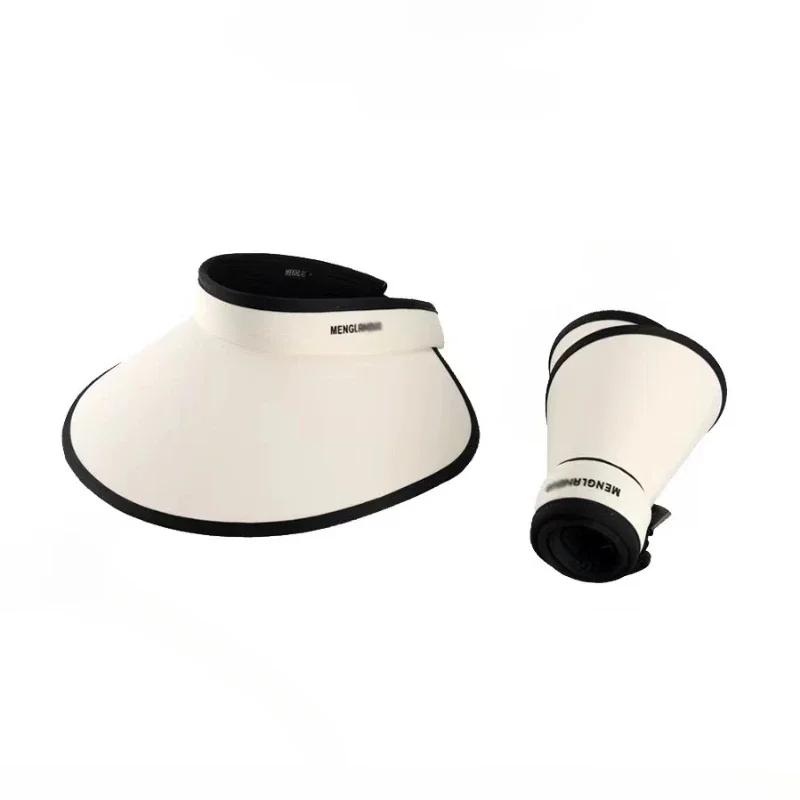 Summer Outdoor Sun Protection Visor Hat Korean Style Wide Brim UV Protection for Cycling Sports and Outdoor Activities