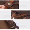 Zaino in Tela Cerata da Uomo - Zaino Impermeabile da Viaggio all'Aperto con Pelle Crazy Horse, Borsa Resistente Vintage a Doppia Tracolla 5358#