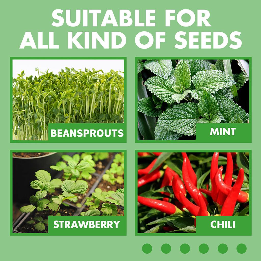 Maceta de cultivo cuadrada negra, pequeña bandeja agrícola transparente para plántulas