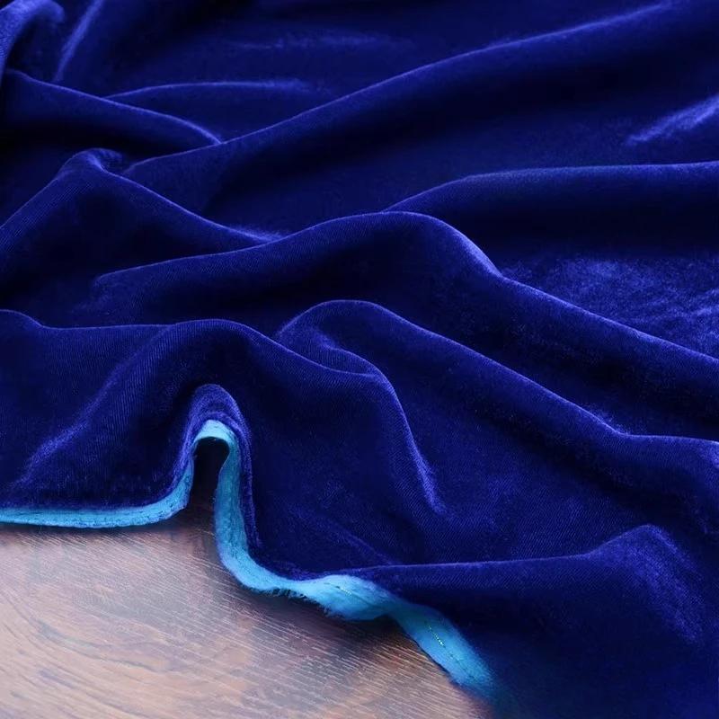 Non-elastic Woven Velvet Designer Fabric for DIY Sewing Dress Set,Half Skirt, Wide-leg Pants, Cotton-like Lustrous Velvet Fabric