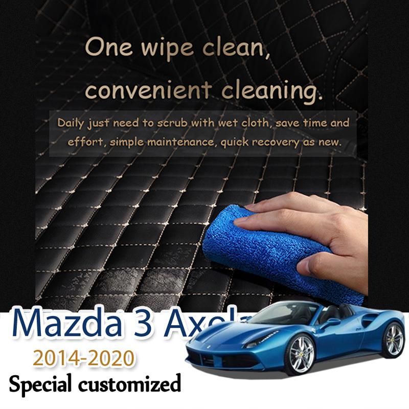The Trunk Cargo Leather Liner Car Boot Liner Cargo Compartment Floor Carpet Mud For Mazda 3 Axela 2014-