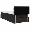 Ottoman Bed with Mattress Black 80x200 Cm Fabric