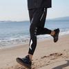 Li-Ning Fitness Series Snug Mid-Waist Solid Color Cool-Knit Sports Pants Men Bottoms Black AKYT077-1
