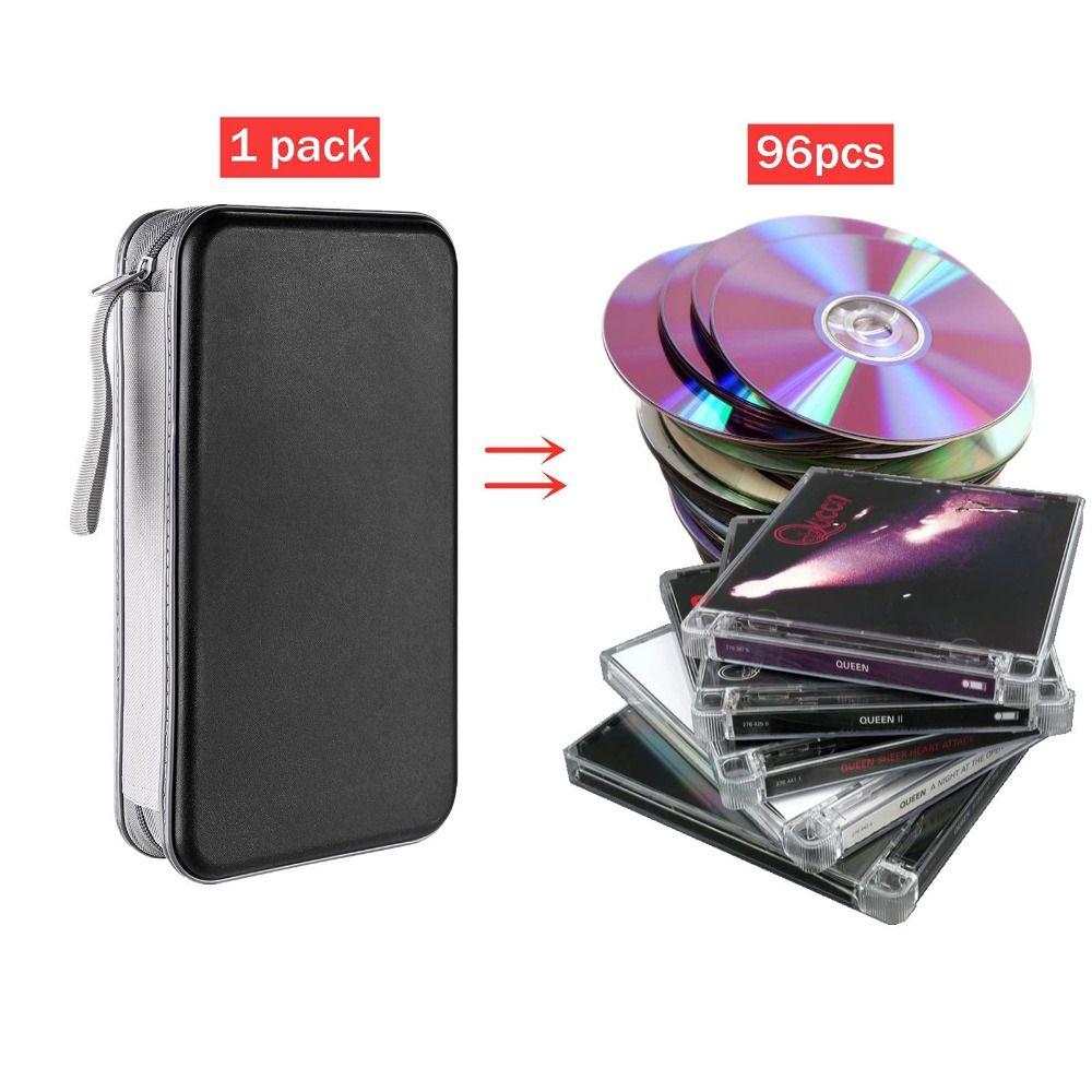96 Capacity CD Case Holder Storage CD Case Wallet Disc Cases Storage Binder DVD Bag  Car Use