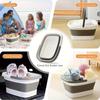 Foot Bath Bucket Portable Folding Household Massage Deep Bucket Over The Knee Foot Bath Tub Over The Calf To Increase The Plastic Foot Bath Bucket.