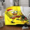 Christmas Spongebob Celebration Blanket Soft Throw Blanket For Home Bedroom Bed Sofa Travel Office Solid Christmas Blanket