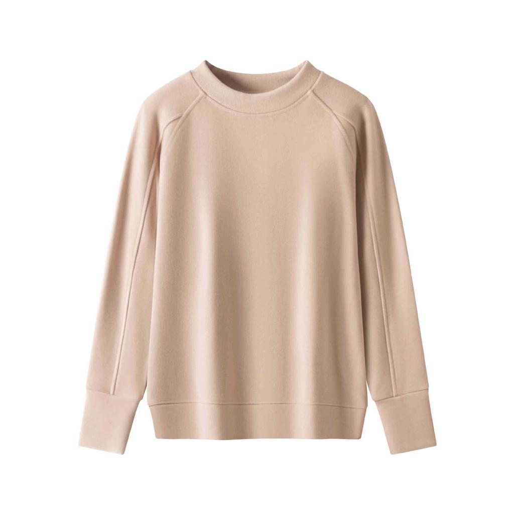 450g Thickened Cashmere Protein Raglan Sleeve Sweatshirt - Women's Warm Round Neck Top