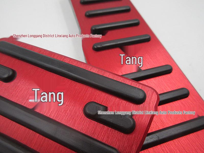 Kompatibel mit 2018 Tang: Rutschfeste Gas- und Bremspedalabdeckung aus Aluminiumlegierung.