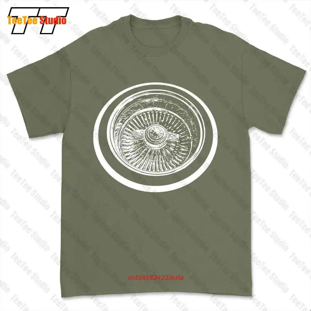 Lowrider Wire Wheel Knockoff Engraved Car Show Tshirt Tee M6JE
