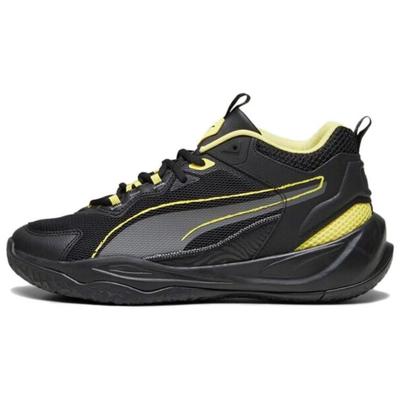 Playmaker Schlicht Vielseitig Rutschfest Mid-Top Basketballschuhe Unisex Sneaker Schwarz Grau Gelb 392330-07