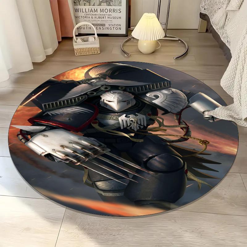 Warhammer 40K Printed Round Rug Carpet Chair Rug Area Rug Entryway Doormats,for Office Chair Living Room Bedroom Kitchen Room.