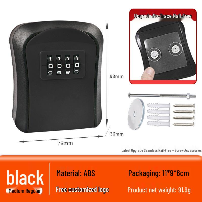 Wall-Mounted Anti-Theft Key Lock Box for Homes and Construction Sites
