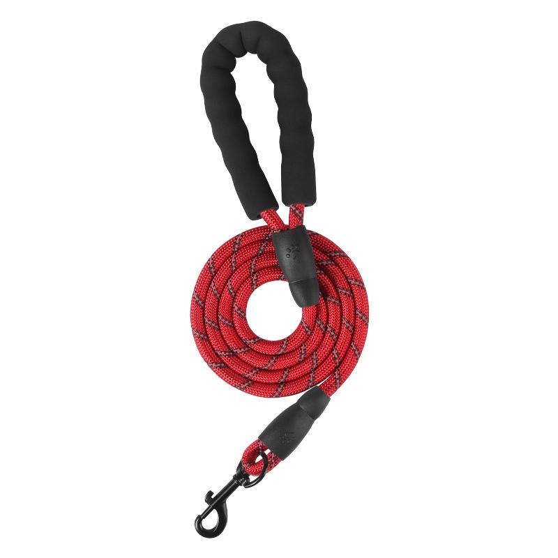New reflective round rope dog outdoor leash pet leash multi-color medium and large dog walking rope leash